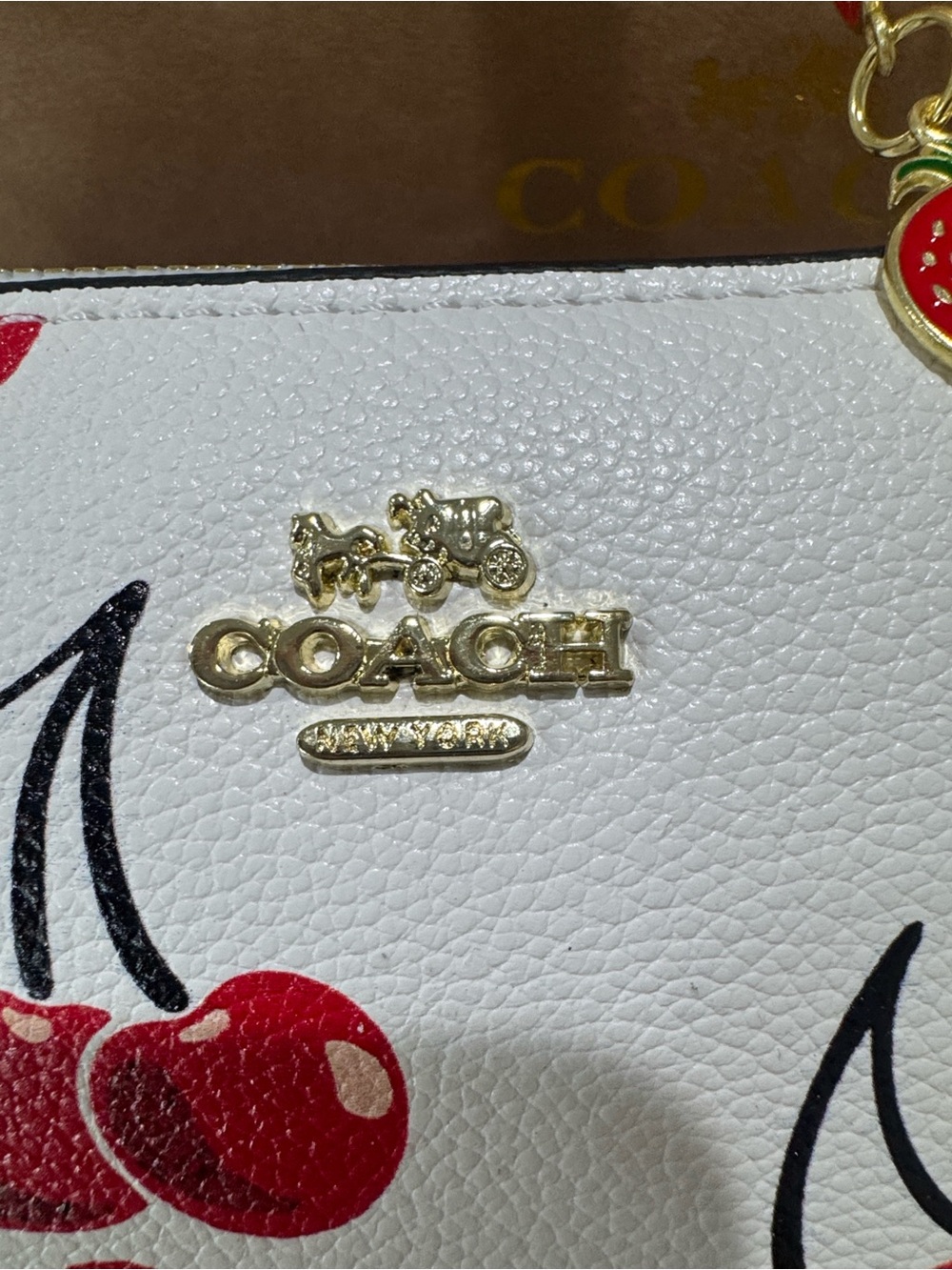 Coach White Cherry Mini Crossbody with Matching Pouches - Picture 2 of 4